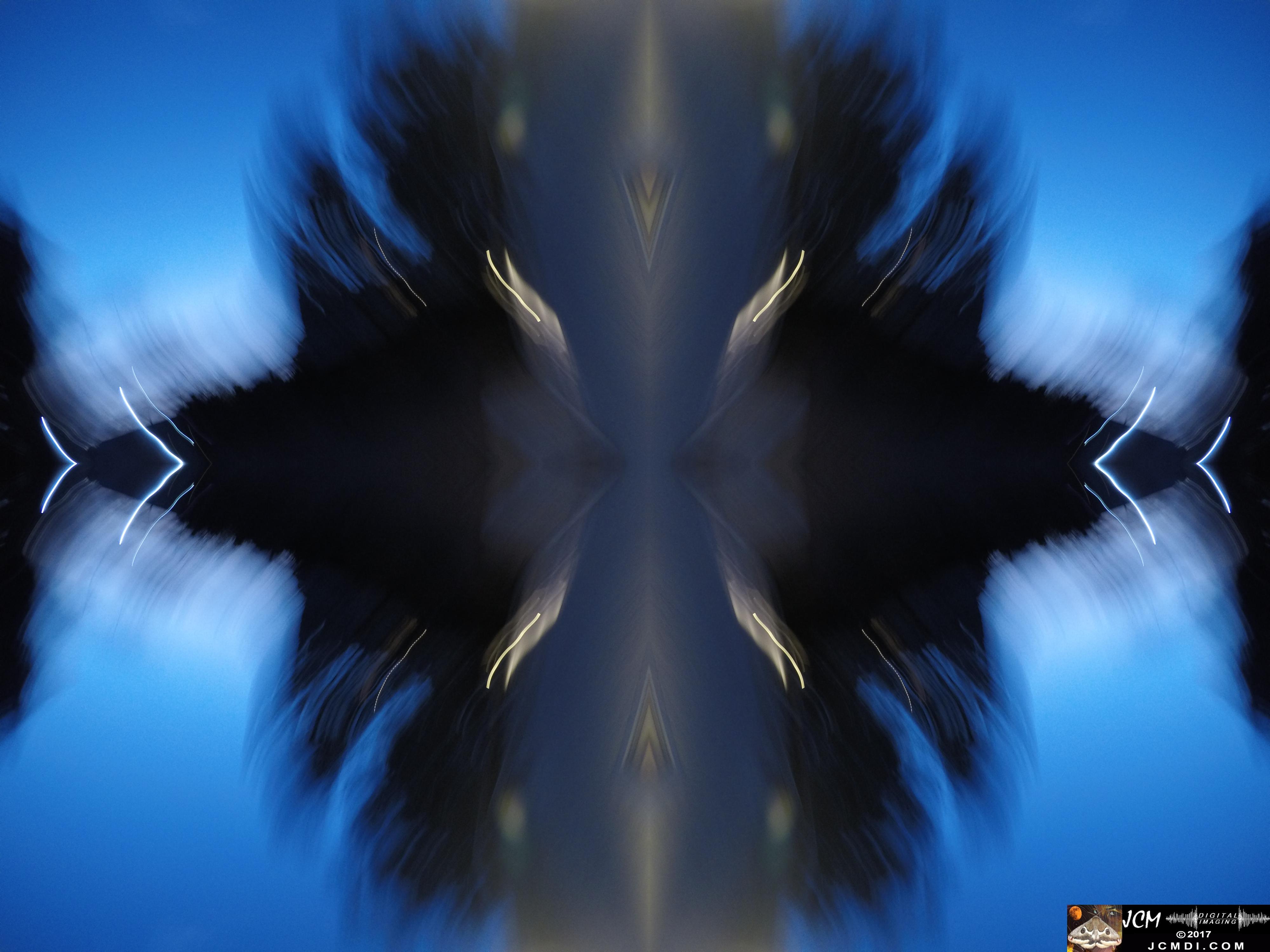 Cool abstract light motion quadroscopic image